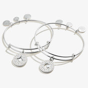 Best Friends Moon + Star Charm Bangle, Set of 2