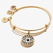 Evil Eye + Sodalite Charm Bangle