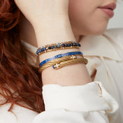 Gemstone Textured Wrap Bracelet