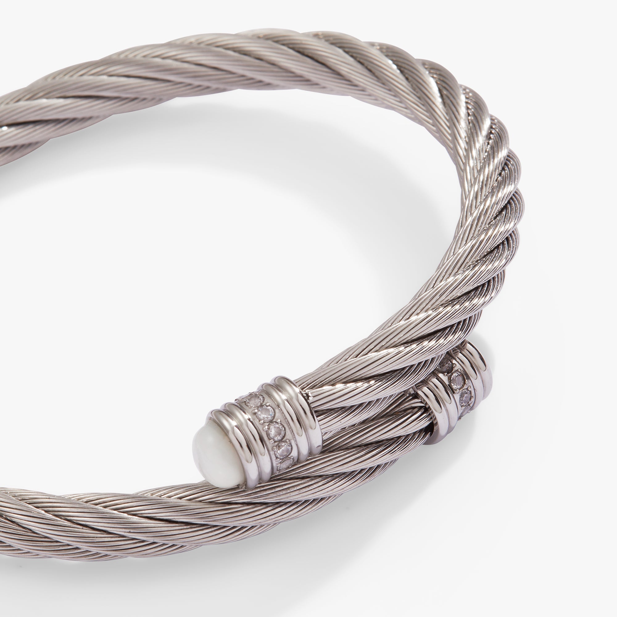 Gemstone Textured Wrap Bracelet