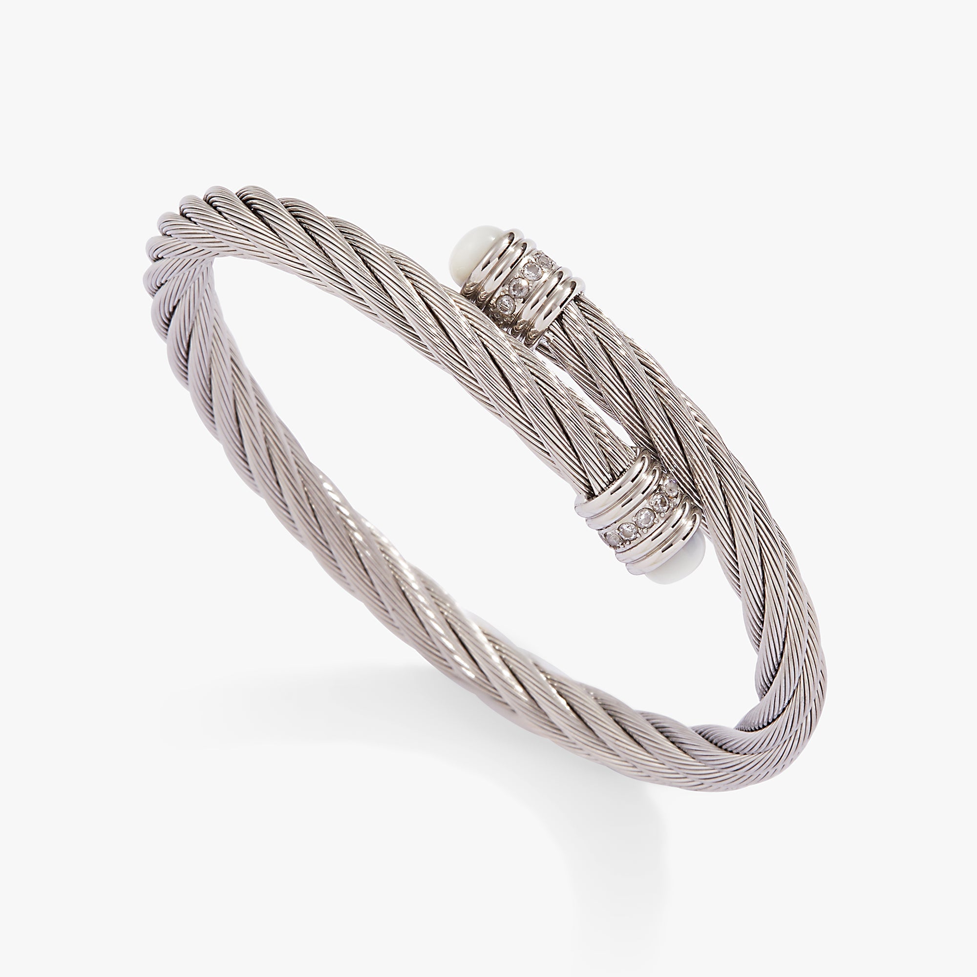 Gemstone Textured Wrap Bracelet