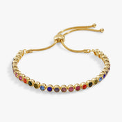 LOVE Multicolor Tennis Bolo Bracelet