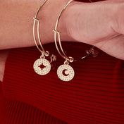 Best Friends Moon + Star Charm Bangle, Set of 2