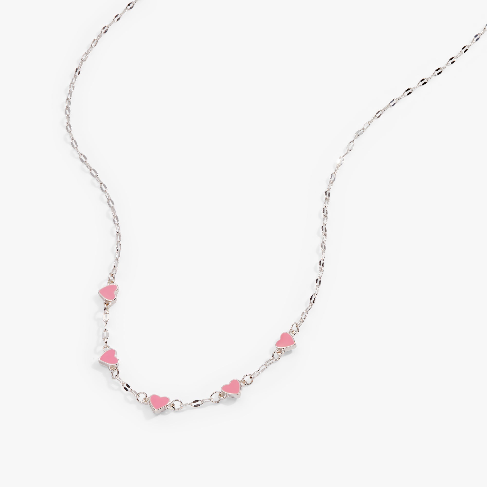 Hearts Chain Necklace, Adjustable