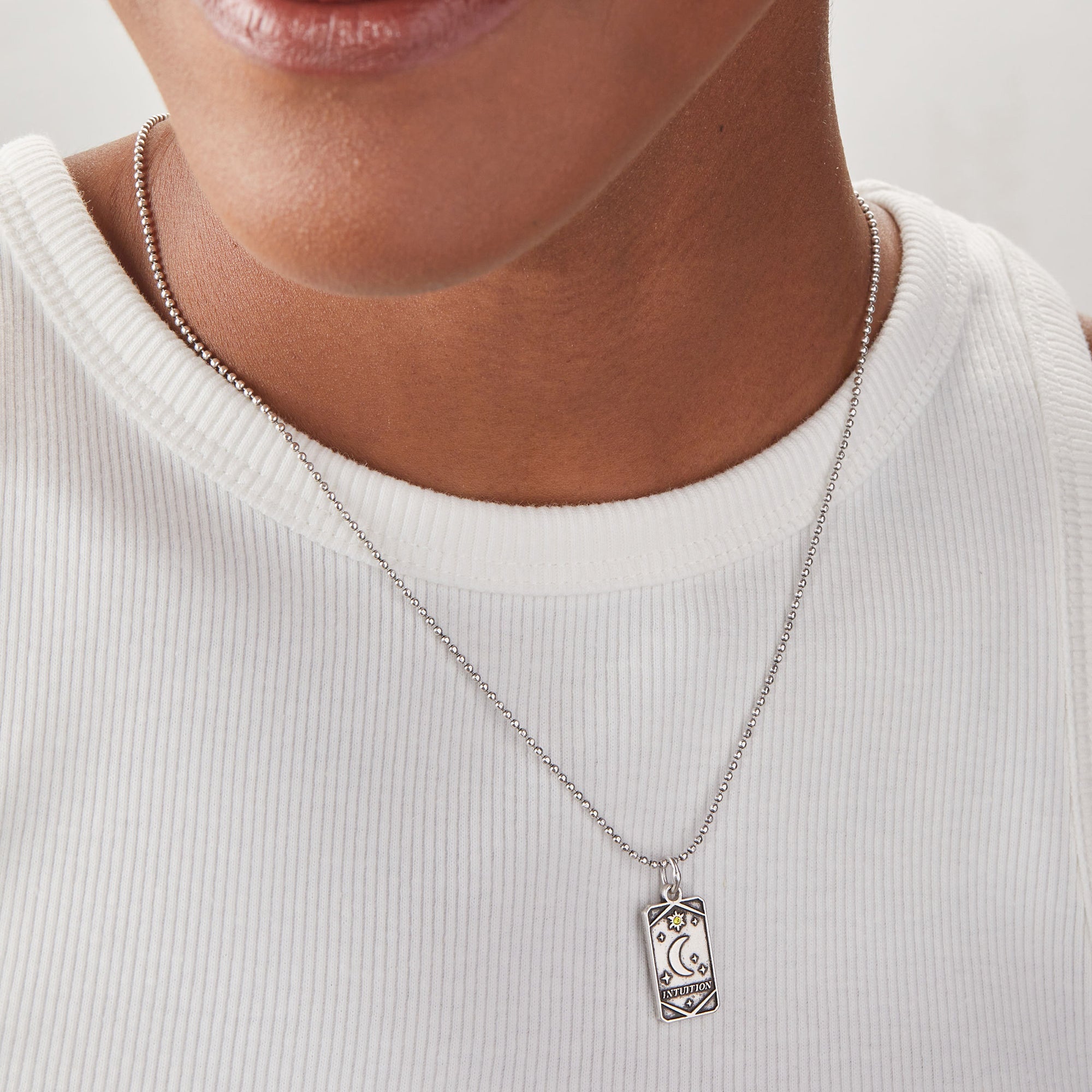 Intuition Moon Oracle Necklace, Adjustable